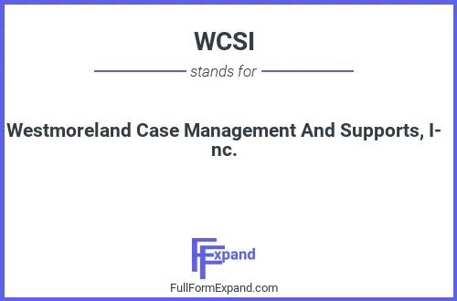 Full form of WCSI