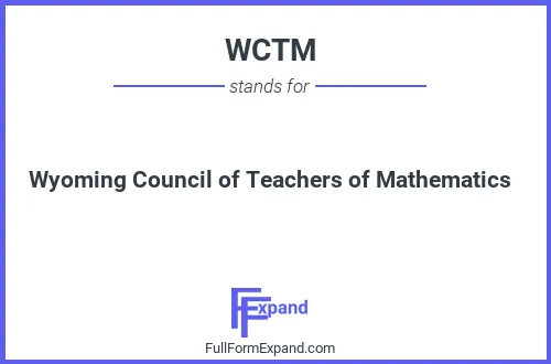 Full form of WCTM