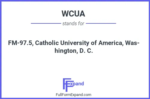 Full form of WCUA