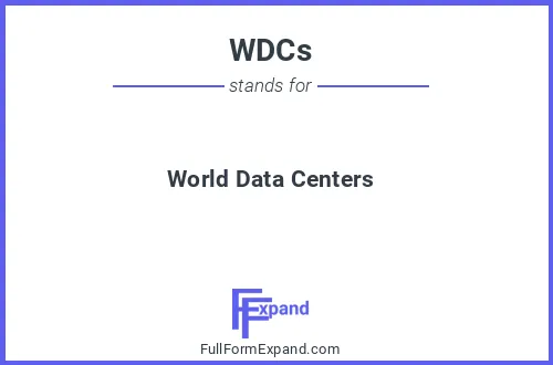Full form of WDCs