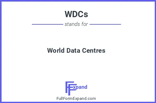 Full form of WDCs