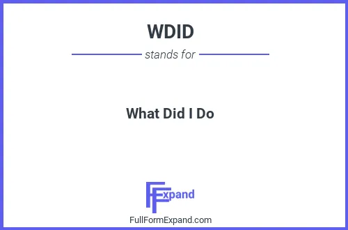 Full form of WDID