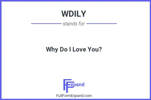 Full form of WDILY