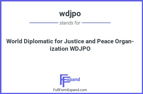 Full form of wdjpo