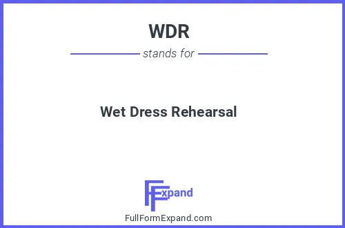 Full form of WDR