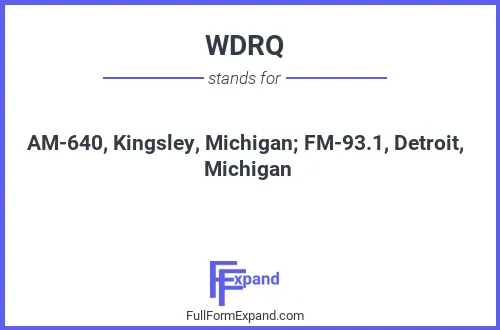 Full form of WDRQ