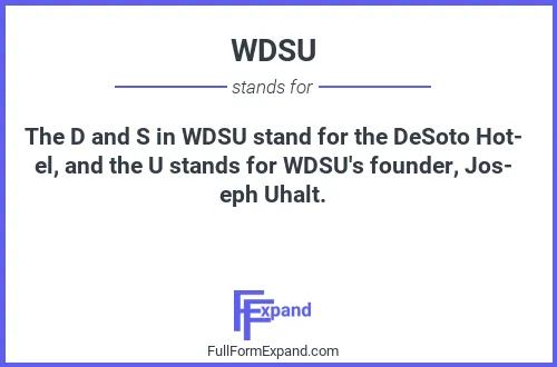 Full form of WDSU