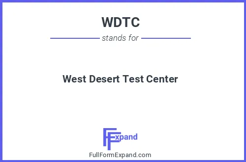Full form of WDTC