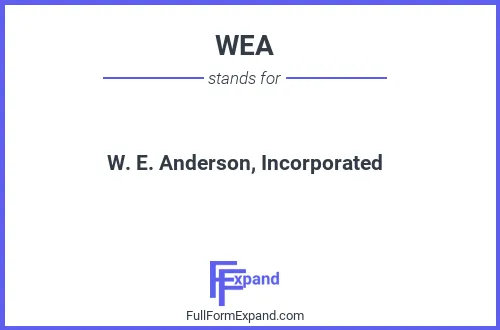 Full form of WEA