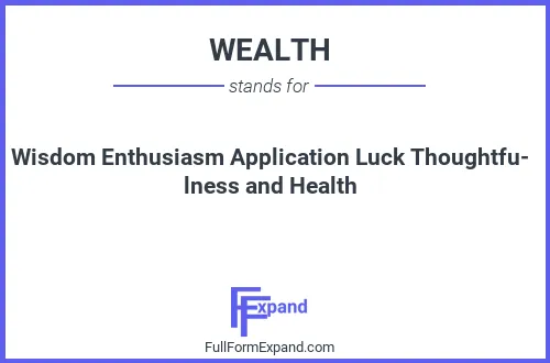 Full form of WEALTH