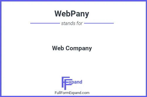 Full form of WebPany