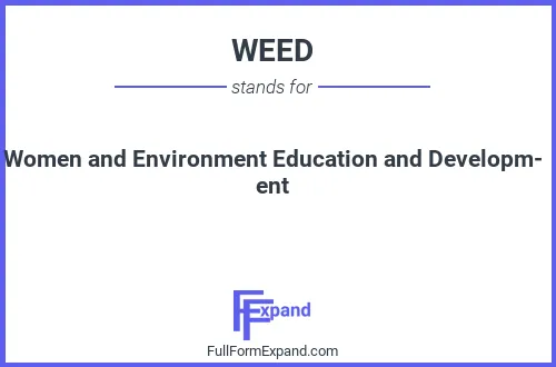 Full form of WEED