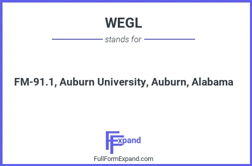 Full form of WEGL