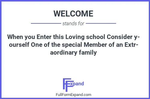 Full form of WELCOME