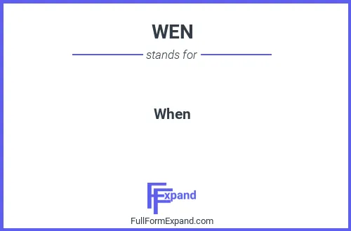 Full form of WEN