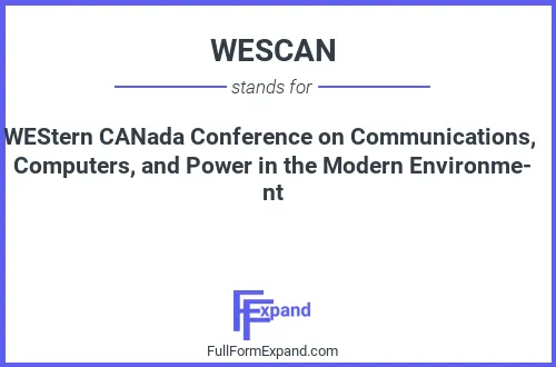 Full form of WESCAN