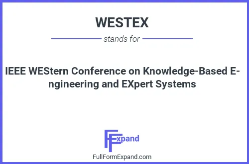 Full form of WESTEX