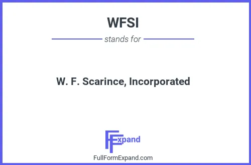 Full form of WFSI