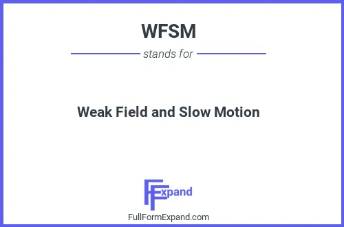 Full form of WFSM
