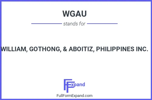 Full form of WGAU