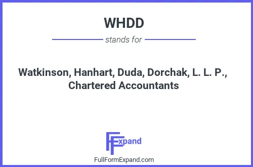 Full form of WHDD