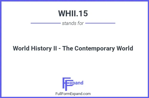 Full form of WHII.15