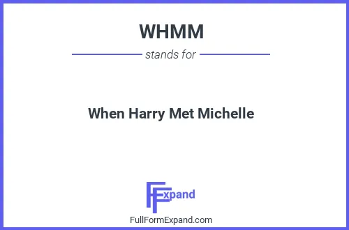 Full form of WHMM