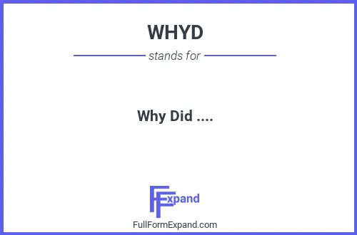Full form of WHYD