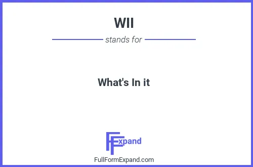 Full form of WII