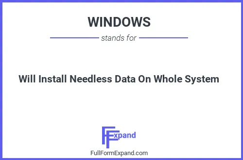 Full form of WINDOWS