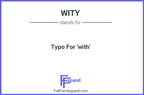 Full form of WITY