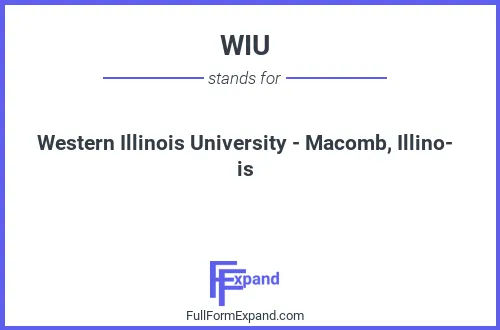 Full form of WIU