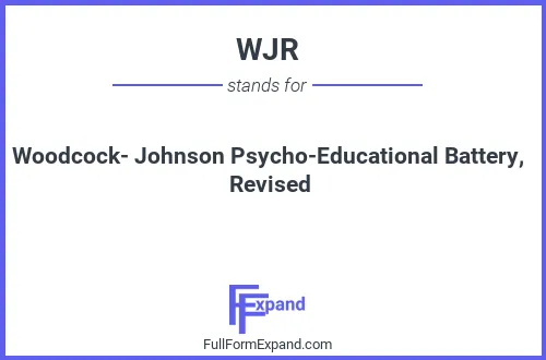 Full form of WJR