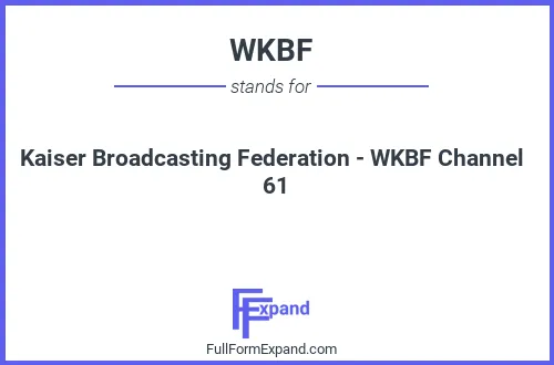 Full form of WKBF