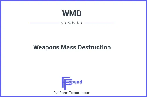 Full form of WMD
