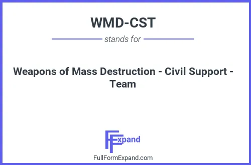 Full form of WMD-CST