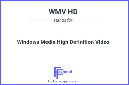 Full form of WMV HD