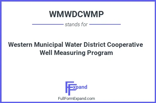 Full form of WMWDCWMP