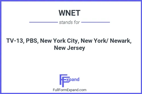 Full form of WNET