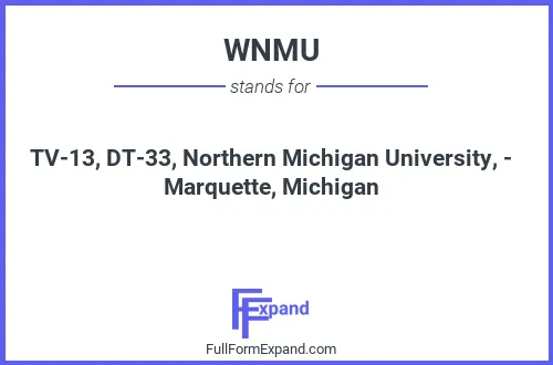 Full form of WNMU
