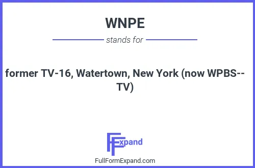 Full form of WNPE