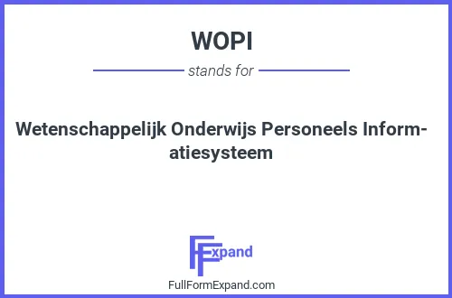 Full form of WOPI