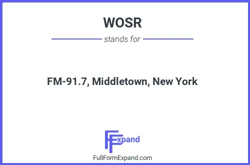 Full form of WOSR