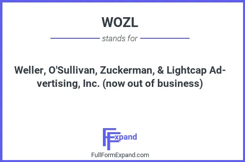 Full form of WOZL