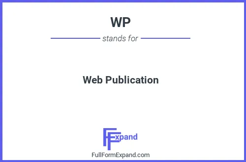 Full form of WP