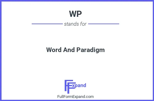 Full form of WP