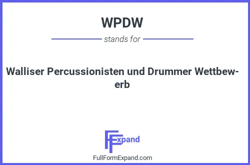 Full form of WPDW