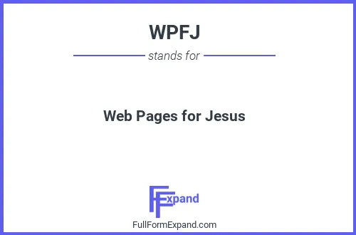Full form of WPFJ