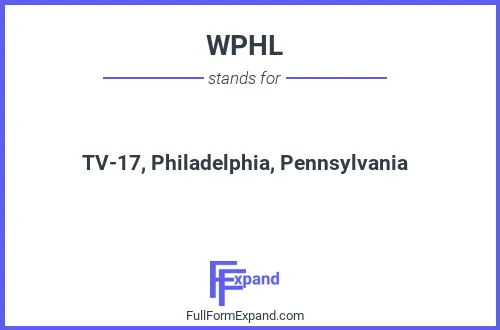 Full form of WPHL
