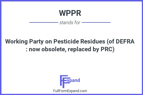Full form of WPPR
